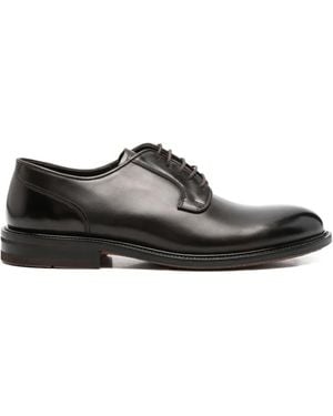 JOHN HARRISON Lace-Up Leather Derby Shoes - Black