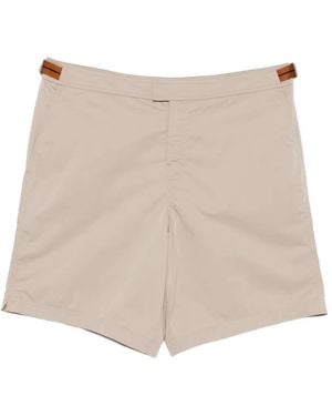ZEGNA Buckle-Fastening Swim Shorts - Natural