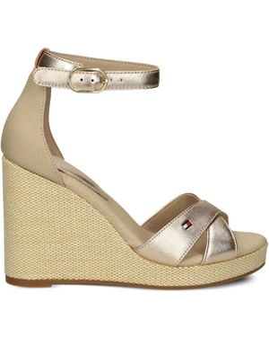 Tommy Hilfiger Leather Sandals - Natural