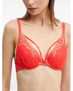 Chantelle Sujetador Con Encaje Bordado Y Aros - Rojo
