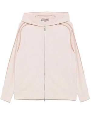 D.exterior Hooded Zip-Up Cardigan - Pink