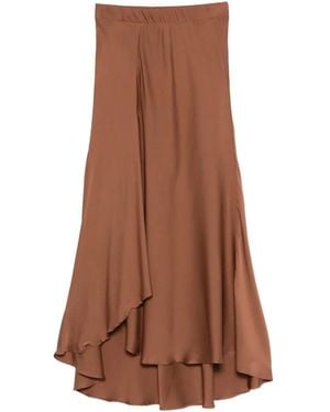 Silk95five Sirene Layered Midi Skirt - Brown