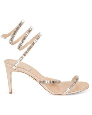 Rene Caovilla Cleo Crystal-Embellished Sandals - Bianco