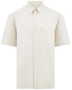 Ferragamo Chest-Pocket Short-Sleeve Shirt - White