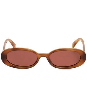 Le Specs Outta Love Oval-Frame Sunglasses - Brown