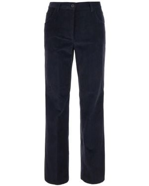 Semicouture Corduroy Straight-Leg Pants - Blue