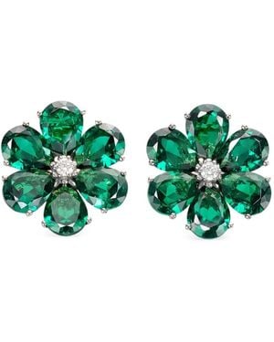Anabela Chan Emerald Marguerite Daisy Earrings - Green