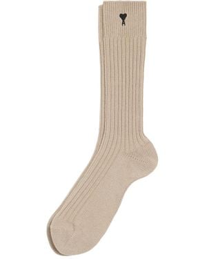 Ami Paris Ami De Coeur Socken - Natur