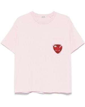 Bode T-Shirt Con Stemma - Rosa