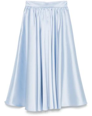 Blanca Vita Satin Skirt - Blue