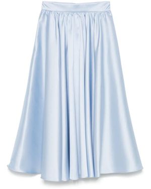 Blanca Vita Falda de satén - Azul