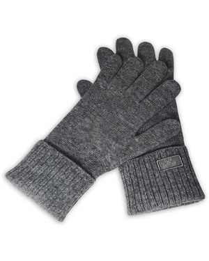 Weekend by Maxmara Zamianew Ribbed Gloves - Grey
