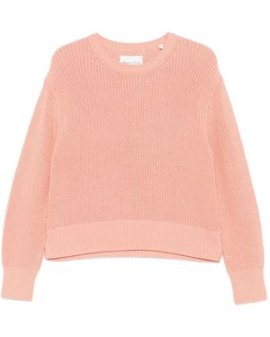 Marc O' Polo Ribbed Crew-Neck Jumper - Pink