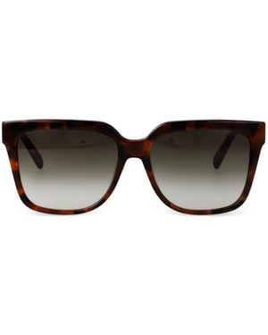 Ferragamo Eyewear Lunettes De Soleil Gancini À Monture Carrée - Black