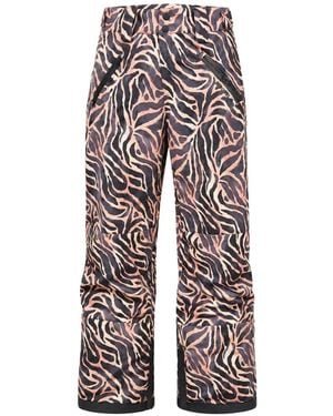 Rip Curl Zebra-Print Logo-Print Ski Pants - White
