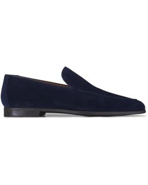 Magnanni Suede Casual Loafers - Blue