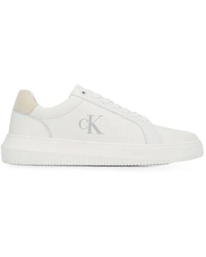 Calvin Klein Logo-Print Sneakers - White