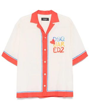 DSquared² Hemd Mit Print - Rot