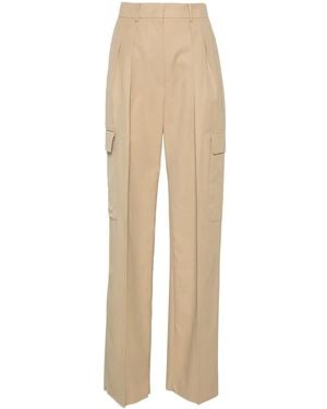 Sportmax Pleat-Detail Pants - Natural