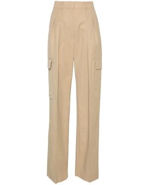 Sportmax Pleat-Detail Pants - Natural