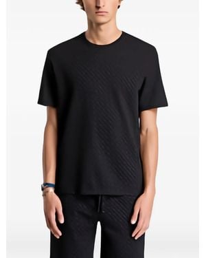 HUGO Printed Pyjama Top Crafted - Black