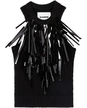 Jil Sander Stretch Cotton Top - Black