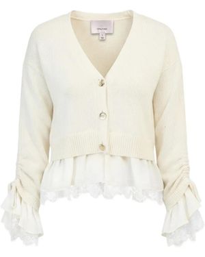 Cinq À Sept Atley Lace-Trim Layered Cardigan - White