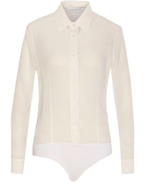 Mar De Margaritas Buttoned Bodysuit - White