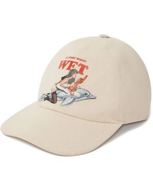 Stella McCartney Graphic-Print Buckle Cap - Natural