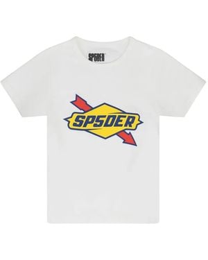 Sp5der Gas Logo-Print T-Shirt - White