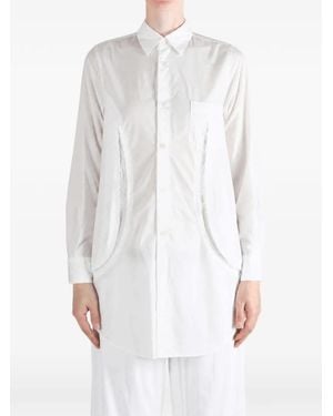 Comme des Garçons Layered-Panel Long-Sleeve Shirt - White
