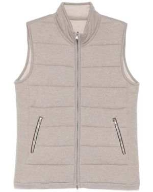 N.Peal Cashmere Mall Gilet - Grey