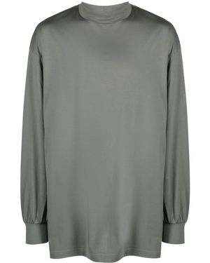 Y-3 Logo-Print Cotton T-Shirt - Grey