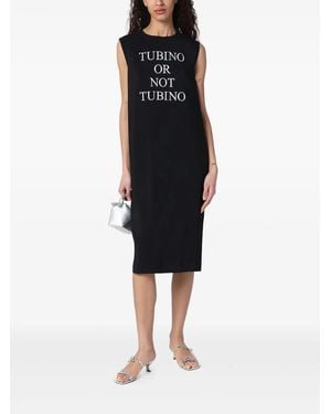 Moschino Tubino Or Not Tubino Midi Dress - Black