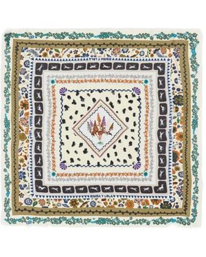 Bimba Y Lola Floral Print Scarf - White