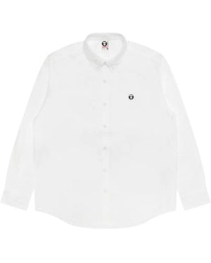 Aape By A Bathing Ape Chemise Boutonnée Aapenow À Patch Moonface - White