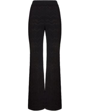 Missoni Chevron-Pattern Knit Pants - Black