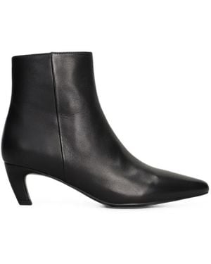 Bibi Lou Calista Pointed-Toe Kitten-Heel Ankle Boots - Black