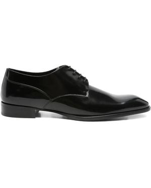 Saint Laurent Patent Leather Derby Shoes - Black