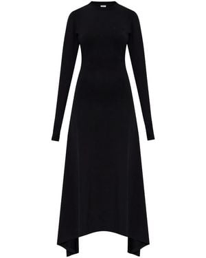 Vetements Logo-Embroidered Maxi Dress - Black