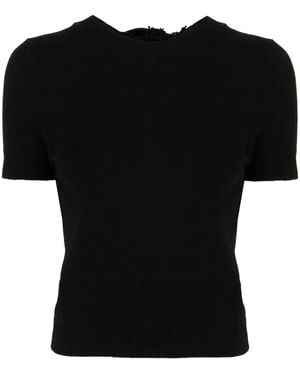 Cecilie Bahnsen T-Shirt À Volants - Black