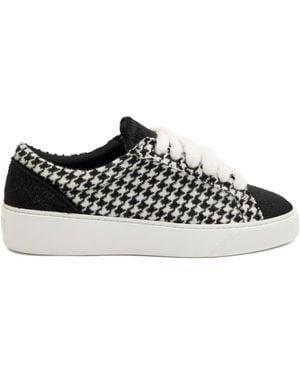 NUMERIS Signet Houndstooth Trainers - Black