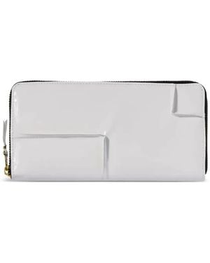 Comme des Garçons Panelled Zip-Around Wallet - Grey