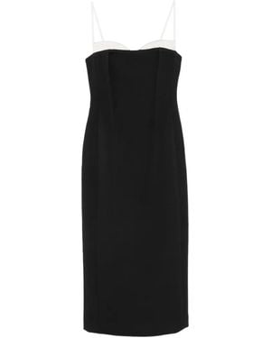 Jonathan Simkhai Two-Tone Spaghetti-Strap Midi Dress - Black