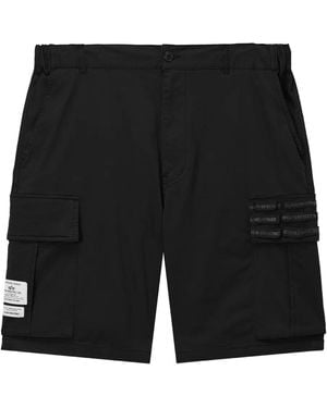 Alpha Industries Cargo-Pocket Label-Detail Shorts - Black