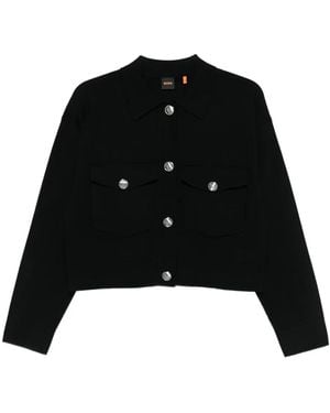 BOSS Cardigan Con Bottoni - Nero