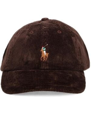 Polo Ralph Lauren Corduroy Logo-Embroidered Cap - Brown