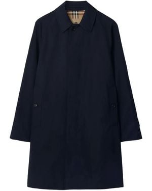 Burberry Cappotto Camden Con Maniche Raglan - Blu