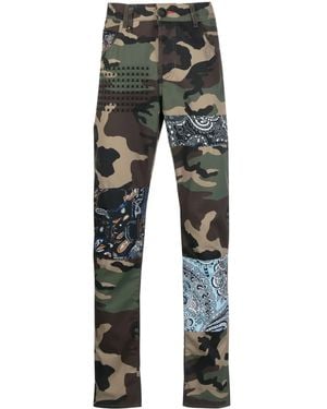 Philipp Plein Camouflage-Print Straight-Leg Jeans - Grey