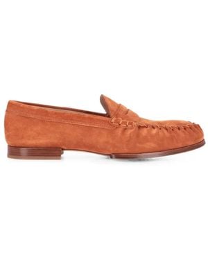 Tod's Whipstitch-Detail Loafers - Orange